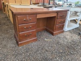 (1) Office Brown Wooden Desk