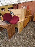 Group of Wooden Office Desks & (1) Office Chair