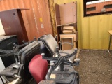Group Of Office Chairs, Wood Desk