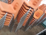 (62) Orange Student Chairs