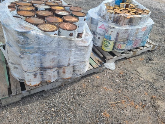 (2) Pallets w/1-Gal Paints Used