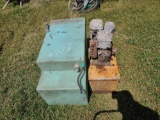 Lot w/Engine, Small Fuel Tank & Metal Box