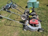 lot w/Push Mowers, Small Tires & Pressure Washer Gun