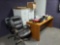 Lot W/ Desk, Office Chairs, Filing Cabinets, Misc. Stuff.