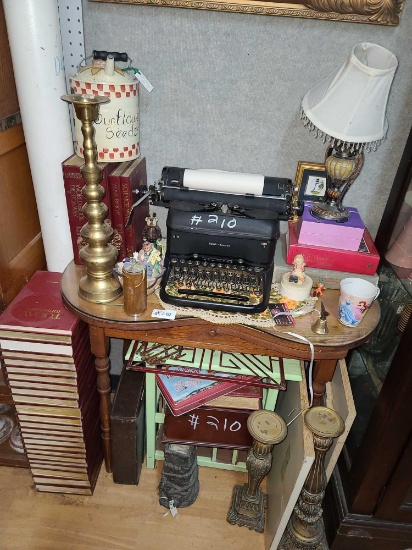 Manual Typewriter, Small Table & Misc