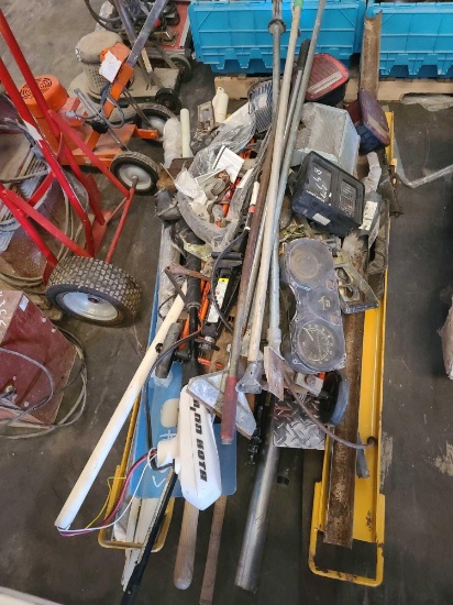 Lot w/Brake Lights, Speedometer, Poles & Misc Items