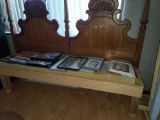 Wooden Bed Frame w/ Wooden Bench...