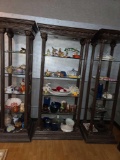 3-piece Glass/Wooden Shelf W/ Misc.