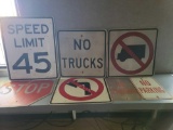 Lot W/ Traffic Signs.