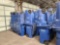Group of Blue 68 Gallon Containers