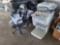 Lot w/3 Office Chairs, Printers, Supplies, Motorola Base Chargers, Keyboards, Laptop Bag, Etc.