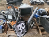 Pallet w./Baseball Bat, Bag, (2) Tv's & Vacuum