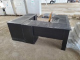 Black Sectional Desk with Chair