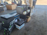 Lot w/Cpu Towers, Desk, Misc Boxes