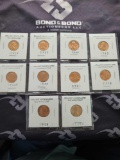 Group of Brilliant Uncirculated Old Lincoln Cents & (2)...Brilliant Uncirculated Old Wheat Cents