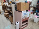 Lot w/Plastic Bins & Lids (Surrounding Items Not Included) (Shelving Not Included)