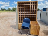 Lot w/Cubby, Chairs & Cart