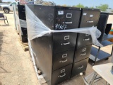 Group w/ Black File Cabinets
