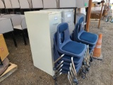 Lot w/File Cabinets, Desk & Rolling Chairs