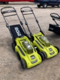 (2) Ryobi Lawn Mowers