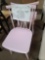 (2) Becket Metal X Back Dining Chair Pink