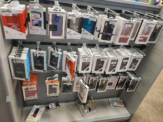 Lot w/Cellphone & Ipod Cases Different Styles(Rack Not Included)