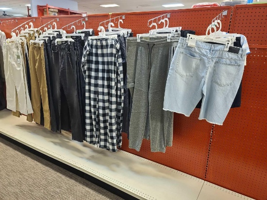 Lot w/ Men's Pants, Jeans, Shorts and Pajamas Different Styles and Sizes(Rack Not Included)