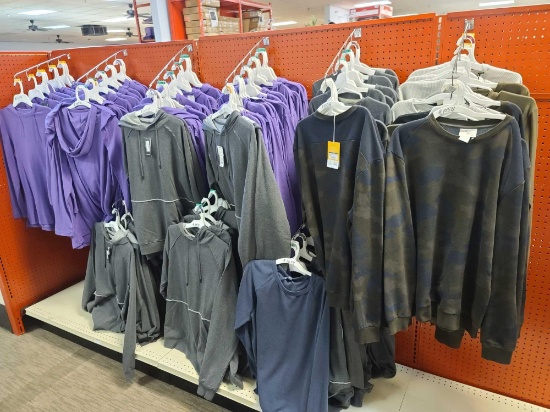Lot w/ Mixed Colors and Sizes Sweatshirts(Rack Not Included)