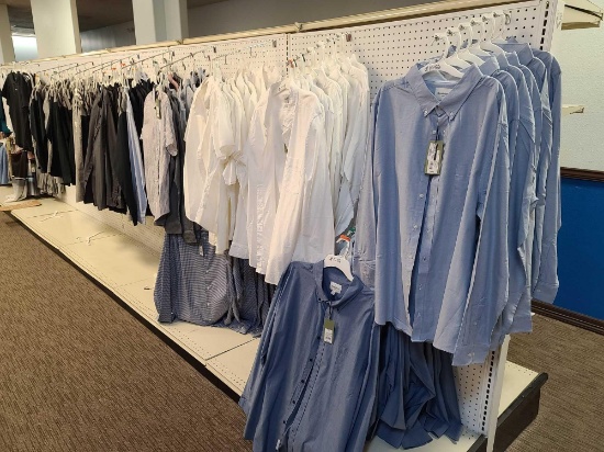 Lot w/Button Up T-Shirts Long & Short Sleeves(Rack Not Included)