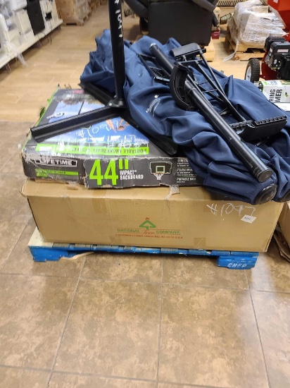Lot w/Basketball Net, Christmas Tree & Tent