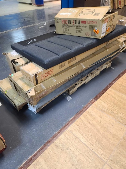 Lot w/Twin Headboard & Footboards, Pair of Sofa Arm, Misc.