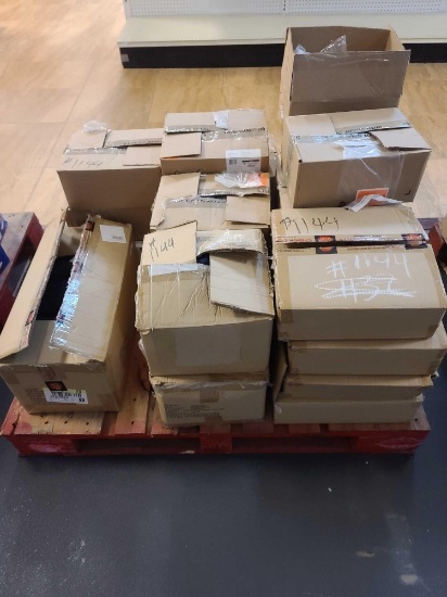 Group of Boxes with Assorted Items, Purses, Pants
