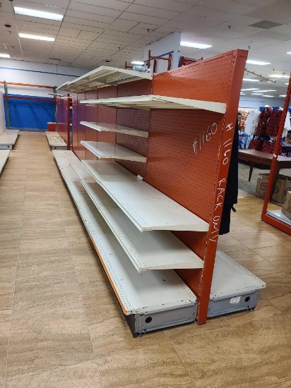 Section of Racks, Double Sides with one section of Clothing Including (6)