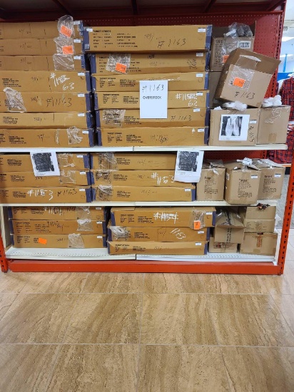 Lot w/Boxes of Women's Plaid Red Shirts & Boxes of White Canvas Sneakers