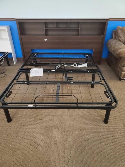 King Book Case Headboard & Bed Base