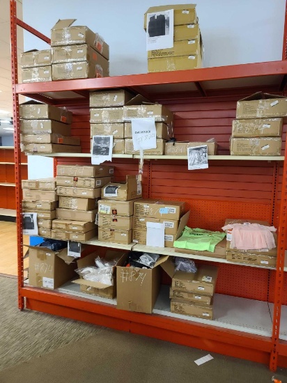 Rack with Boxes of Clothing (Rack Not included)
