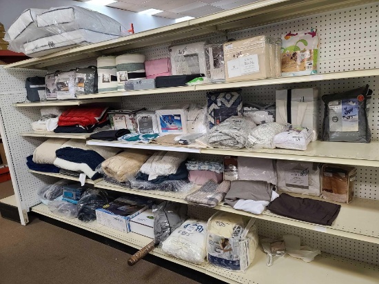 Lot w/Comforters, Blankets & Rugs(Rack Not Included)