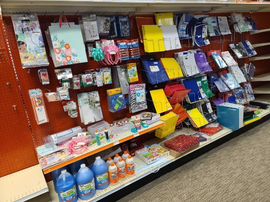 Lot w/School Supplies(Rack Not Included)