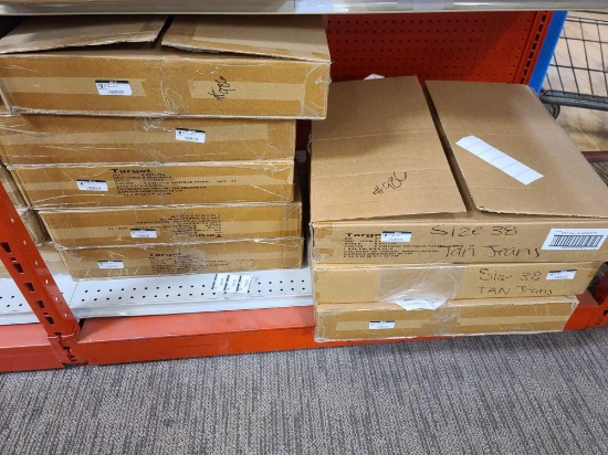 Group of Men's Tan Denim Shorts in Boxes(Rack Not Included)