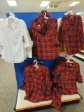 Lot w/White & Plaid Button Up Shirts(Rack Not Included)