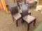 (3) Brown Chairs