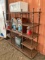Brown Shelf w/Tv, Microwave, Mini Jukebox players & Candy Dispenser