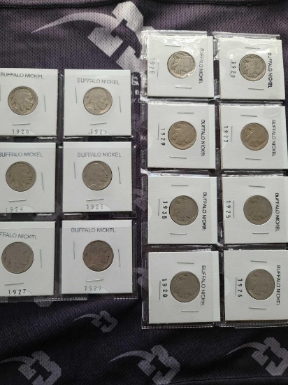 Lot w/Buffalo Nickels '1920-1935'