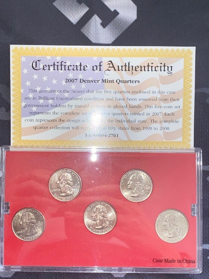 Lot w/(6) 2007 Denver Mint Quarters Coin Set