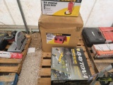 Lot w/20lb Pressurized Abrasive Blaster, Abrasive Blast Cabinet & 1300 lb Vehicle Position Wheel