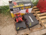 Lot w/(2) black Toolboxes & 40lb Pressurized Abrasive Blaster