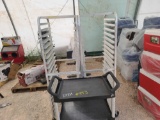 Black Rolling Cart & (2) Food Racks