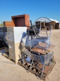Lot w/ File Cabinets, Wood Book Shelf, Student Chairs & Rolling Chair