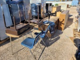 Lot w/ Student's desks, Cubbies Cabinets, File Cabinets Assorted Sizes & Tables
