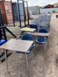 Lot w/Student Combo Desk &... Bar Stools